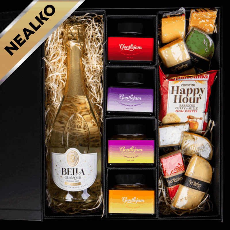 NEALKO gurmánský box s NEALKO džemy, crostini a sýry